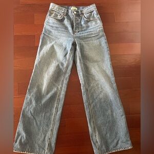 GRLFRND High Rise Loose Straight Denim